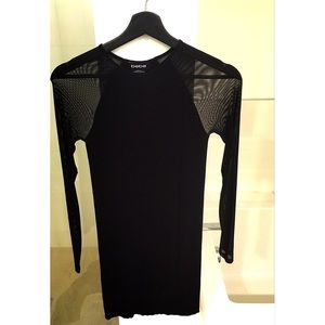 Bebe Mesh Sleeve Mini Dress